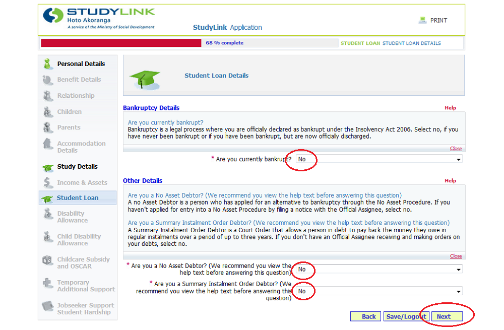 StudyLink Application pg20.png