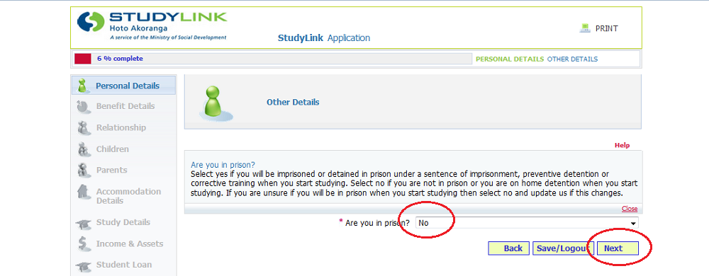 StudyLink Application pg9.png
