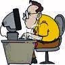 Sitting at desk